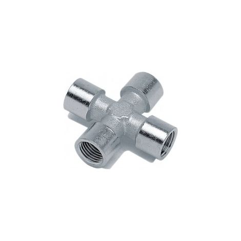 RACCORDO A CROCE FFFF 1/8" 1/4" 3/8" 1/2"  3/8"