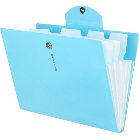Dossier Pliable Avec 5 Poches - Classeur Accordéon Pour Documents A4 - Usage Bureau École Maison - 1 Pièce (1/5)