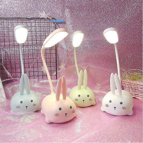 Lampe de table LED pliable télescopique à motif dessin animé, lampe cadeau pour enfants, lampe d'apprentissage rechargeable à la maison (1/5)