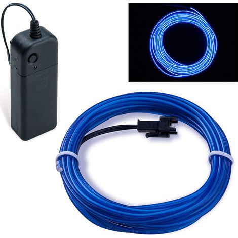 Guirlande Néon LED Flexible 5M - Bleu - Éclairage Homogène 360° avec Télécommande - Décoration Intérieur et Extérieur pour Fêtes