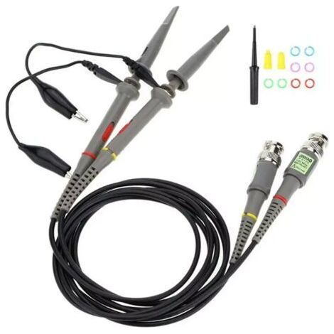 FENOPLASTICASet de 2PCS P6100 100 MHz Oscilloscope Sonde 10: 1 et 1: 1 Commutable pour Rigol Atten Owon Siglent (1/5)