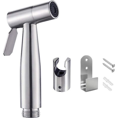 Tête de pulvérisateur de bidet avec crochet, kit de pulvérisateur de bidet en acier inoxydable, pulvérisateur de couches pour bébé, hygiène personnelle et pulvérisateur de toilette de lit (1/5)