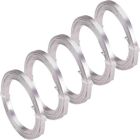 Flacher Aluminiumdraht für Schmuckherstellung (DIY-Halsketten, Armbänder, Ohrringe) ca. 2 m
