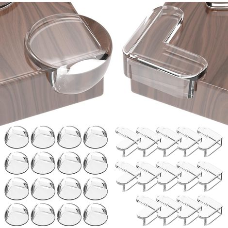 30 Pcs Protection Coin de Table pour Bébé, Protège Angle avec Super Colle Améliorée, Kit Securite Bebe pour Maison, Bureau, Berceau, Coins (1/5)