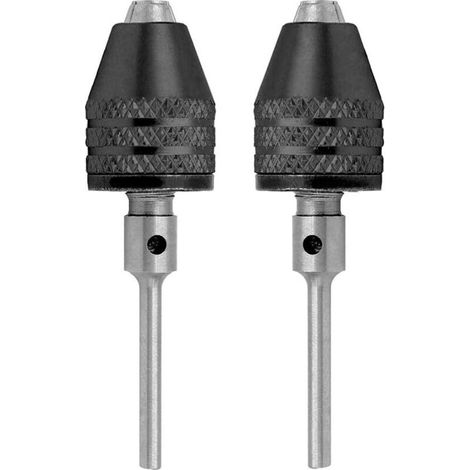 Zwei 3-mm-Rundschaft-Minibohrfutteradapter, schlüssellose Schnellwechselfutter, geeignet für Dremel-Rotationswerkzeuge, Kapazität (0,3-3,6 Meter). (1/4)