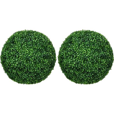 Boules en buis, 50 cm, plastique durable, pour décoration intérieure et extérieure, sans entretien requis, assemblage facile (1/5)