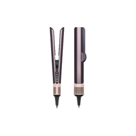 Plancha y secador de pelo, calentamiento rápido, diseño multifuncional, color morado.
