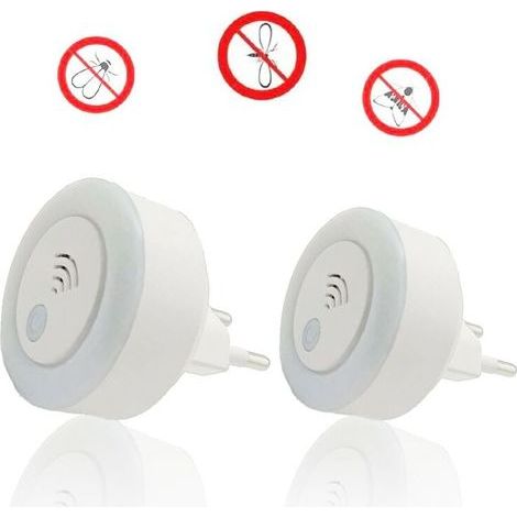 Modèle 901,Répulsif Ultrasons Ondes Electromagnétiques avec Contre Les Insectes - Veilleuse Anti-Moustique Electrique (1/5)