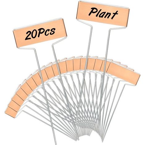 20 Pièces 15.5CM Haute Etiquette Jardin, Etiquette en Cuivre, Etiquette Potager, Etiquette Plante, Étiquette Métal (1/5)