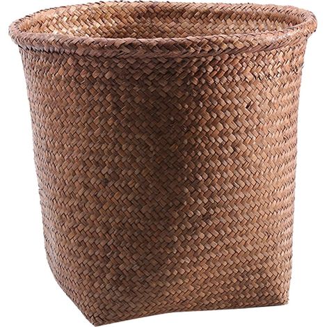 Panier À Linge - Panier Tissé En Rotin - Pour Chambre À Coucher Salle De Bains Cuisine Bureau - Pliable - 35 X 28 X 25 Cm - 1 Pièce (1/5)