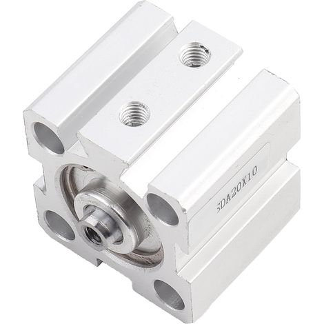 Vérin pneumatique double effet SDA20x10 en alliage d'aluminium, alésage 20mm, course 10mm, cylindre mince (1/5)