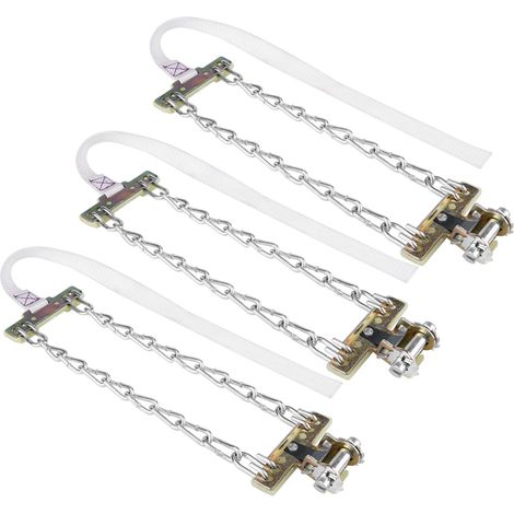 3pcs Chaînes à Neige Universelles 165-195mm Antidérapantes Pneus Hiver Sécurité Voiture SUV Camion (1/5)