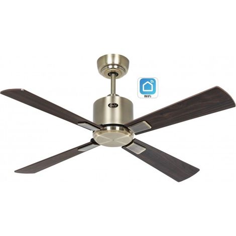 Ventilateur de plafond en noyer avec WiFi CasaFan 944111W ECO NEO III 103cm (1/5)