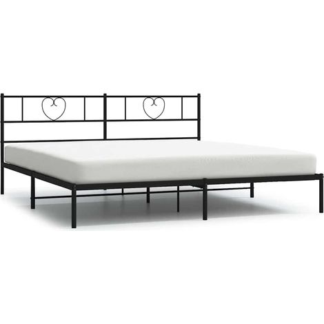 Maison Exclusive - Giroletto con Testiera in Metallo Nero 183x213 cm (1/5)