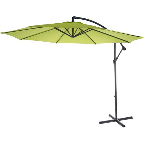 Ombrellone parasole giardino spiaggia moderno Acerra 3 m senza base verde
