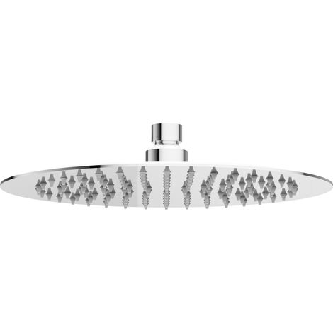 BALNEO Pomme de douche pluie argent ronde Acier inoxydable  Pommeau de douche 25 cm CASCADE (1/2)