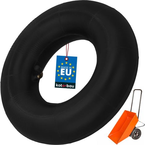 KOTARBAU® Chambre à Air - pour Bollerwagen - Gomme - 3.50-4 - Noir - Chambre à Air Brouette - Avec Valve Coudée - pour Diable Et Chariot De Transport - ⌀ 24 cm (1/5)