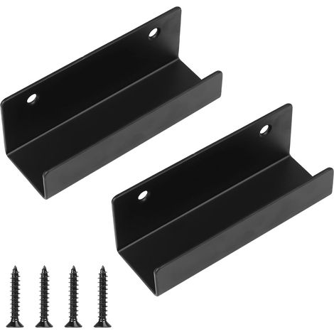 Crochets Muraux Robustes, 2 pièces Équerres en U, Supports Murales de 125mm pour Carreaux de Céramique, Supports en Métal pour Outils de Cuisine, Salle de Bain, Garage (1/5)