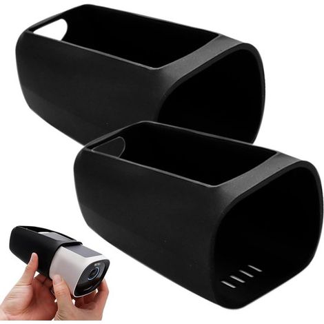 Set di 2 custodie in silicone resistenti alle intemperie LISM, adatte per Eufy Security S330 e EufyCam 3, custodia in silicone nera adatta per telecamere di sicurezza, adatta per la telecamera di sicu (1/5)