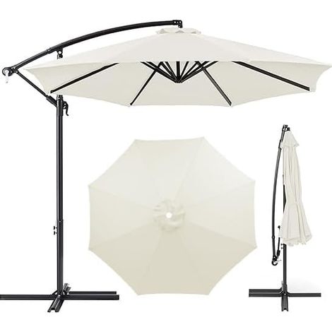 Umbrella Cloth Replacement Parasol Canopy, 7ft/9ft/10ft Garden Cover, Washable Patio Canopy(Red,9ft 8Ribs)(Beige,7ft 6Ribs) (1/5)