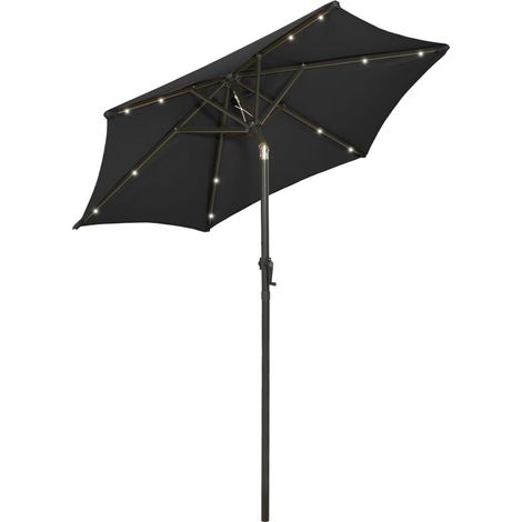Maison Exclusive - Sonnenschirm mit LED-Beleuchtung Schwarz 200x2