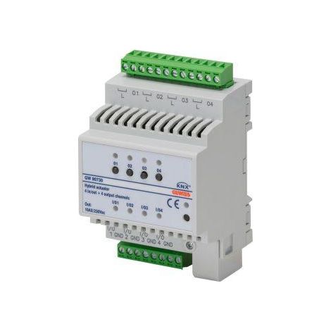 MODULE 4IN/OUT UNIV.+4OUT RELAIS KNX DIN GEWISS GW90730