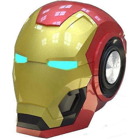 Enceinte Bluetooth sans fil Iron Man portable mini Hi-Fi stéréo 360° avec caisson de basses et barre de son - Cadeau Iron Man (1/4)
