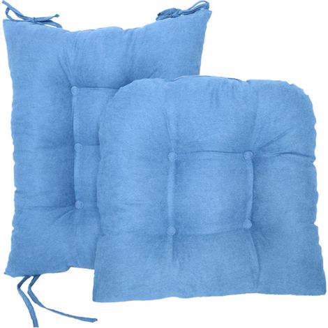 MINKUROW Juego de cojines para silla mecedora azul claro, cojines antideslizantes para silla mecedora con lazos, cojines de asiento suaves y gruesos para interior, oficina, hogar (1/5)