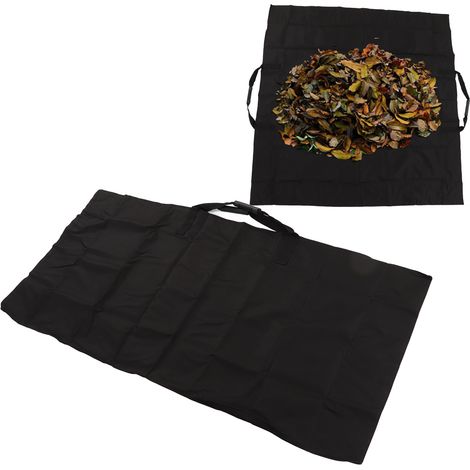 2-in-1 Gartenlaubsack, Laubfangmatte, Aufbewahrungssack für Laubabfälle im Freien, Schwarz (1/5)