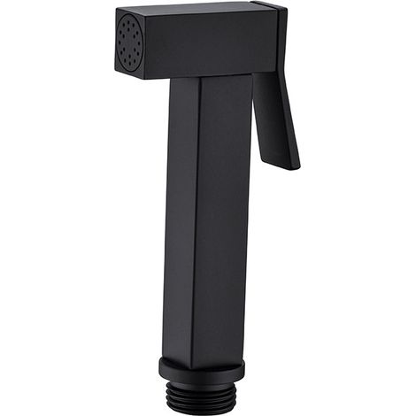 Sollbry Rociador de bidé para inodoro, rociador de bidé de una sola pistola, rociador de bidé de mano de cobre para inodoro, rociador de bidé de mano cuadrado, adecuado para limpiar pañales de mujeres (1/3)