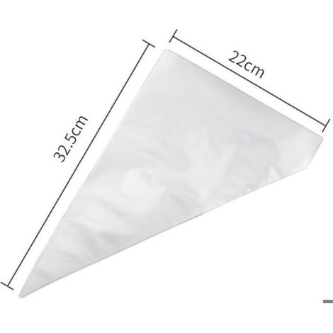 Poches à douille et embouts - Matériau réutilisable 6 embouts inox inclus - Décoration gâteau - Blanc (1/2)
