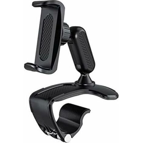 Support Portable Voiture, Tableau de Bord de Voiture Support de téléphone Support de téléphone Portable Voiture 360 derés de Rotation visière rétroviseur Clip Support de Montae