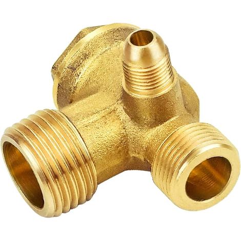 Ecleanfy - Clapet anti-retour pour compresseur d'air, 3 voies, filetage mâle en laiton, diamètre d'interface 20/16/10 mm (1/5)
