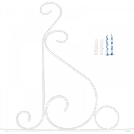 Crochet De Fleur De Support De Suspension De Suspension De Plante De Fer pour La Décoration De Jardin à La Maison 25 21cm(Blanc) (1/5)
