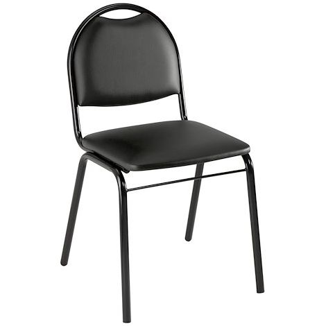 Chaise Arioso vinyle noir