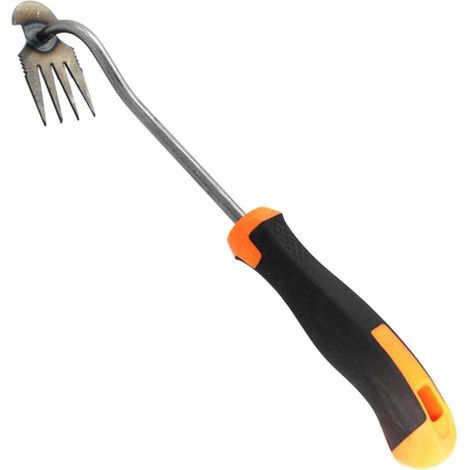 (Manche en caoutchouc, quatre griffes) Outils manuels de jardin pour machines de désherbage Outils manuels pour éliminer les racines des mauvaises herbes Outils de désherbage manuels de jardin haute (1/5)