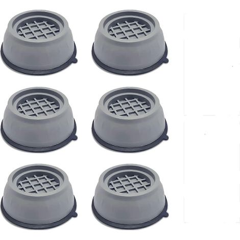 Lot de 6 tapis de sol antichoc pour machine à laver, tapis en caoutchouc antidérapants et résistants à l'humidité pour machine à laver, sèche-linge, réfrigérateur, table (1/5)