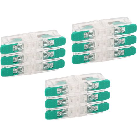 Lot de 10 bornes rapides 3 entrées 3 sorties H63G raccord câble électrique 0.5-6mm² cuivre PA 41A 450V (1/5)