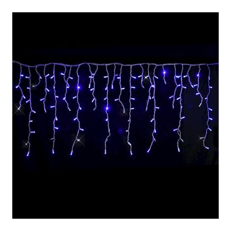 rideau stalactite - led - 4.5 x 0.8 mètres - 280 led - bleu pétillant - festilight 54422-60-w3-z