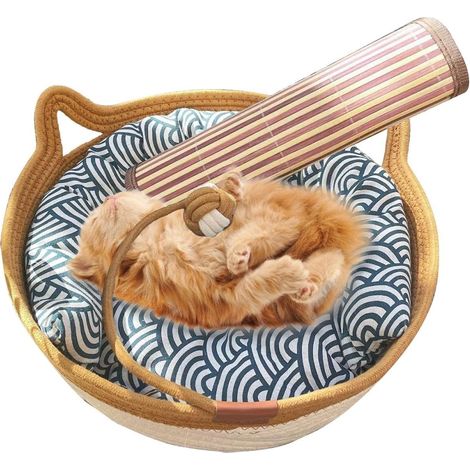 Nid de lit pour chat - Panier tissé pour chat - Fait à la (1/5)