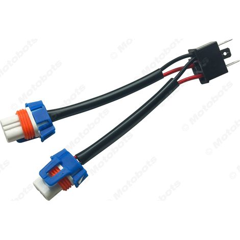 Câble de conversion pour phares automobiles H4-11 vers 9005 à double fente en céramique, gaine PVC de 17 cm. (1/4)