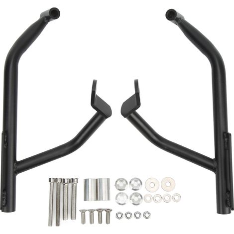 de 2 supports de porte bagages arrière pour moto en fer noir (1/5)
