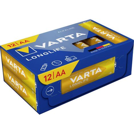 Varta VARTA Longlife AA Cube Pack12 Batteria Stilo (AA) Alcalina/manganese 1.5 V 12 pz.