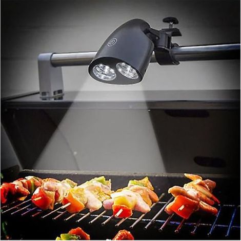 Lampe pour barbecue - Lampe de barbecue extérieure flexible à 360° avec 10 LED - Lampe de nuit résistante à la chaleur avec base à pince robuste-AquaForge (1/5)