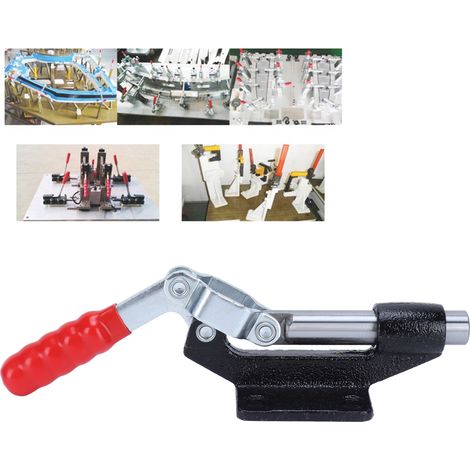 Étau à bascule GH-305EM avec course de 42mm et poignée à 90°, matériau composite inox-plastique, force de serrage 390kg, livré avec kit de fixation (1/5)