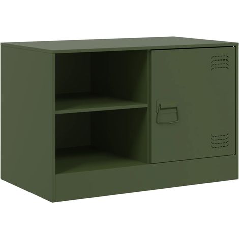 Maison Exclusive - TV-Schrank Olivgrün 67x39x44 cm Stahl