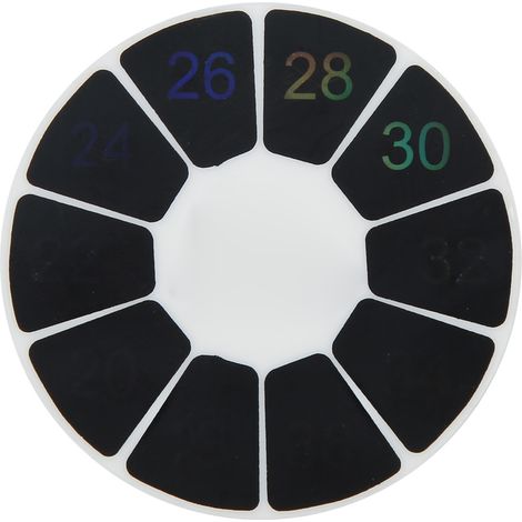 Autocollant de thermomètre adhésif numérique 18 °C à 34 °C autocollants de mesure de température pour Aquarium Fish TankRound (1/5)