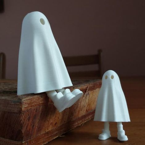 Fantôme d'Halloween avec os, décoration, jouet de fête, blanc, taille S