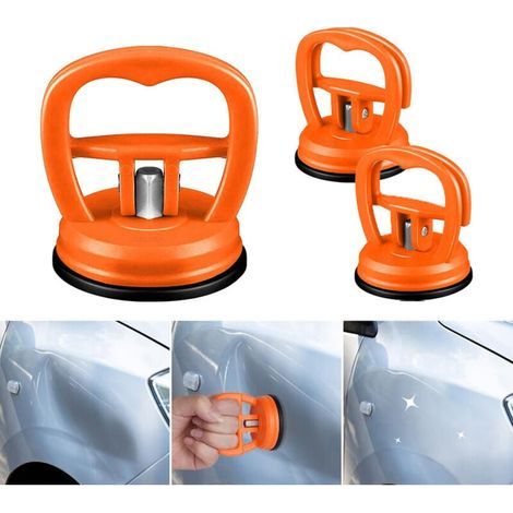 Debosselage Carrosserie,OUYLAF,3PCS Outils de Kit Debosselage Carrosserie, Ventouse Carrosserie, Extracteur Bosses Voiture, Kit de Réparation pour Carrosserie Voiture, Verre, Écran (1/4)