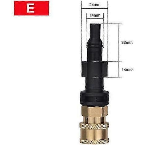 G1/4"-Schnellkupplungsadapter (Außengewinde) für Kärcher LAVOR, Black & Decker, Bosch und Parkside Hochdruckreiniger (silber)
